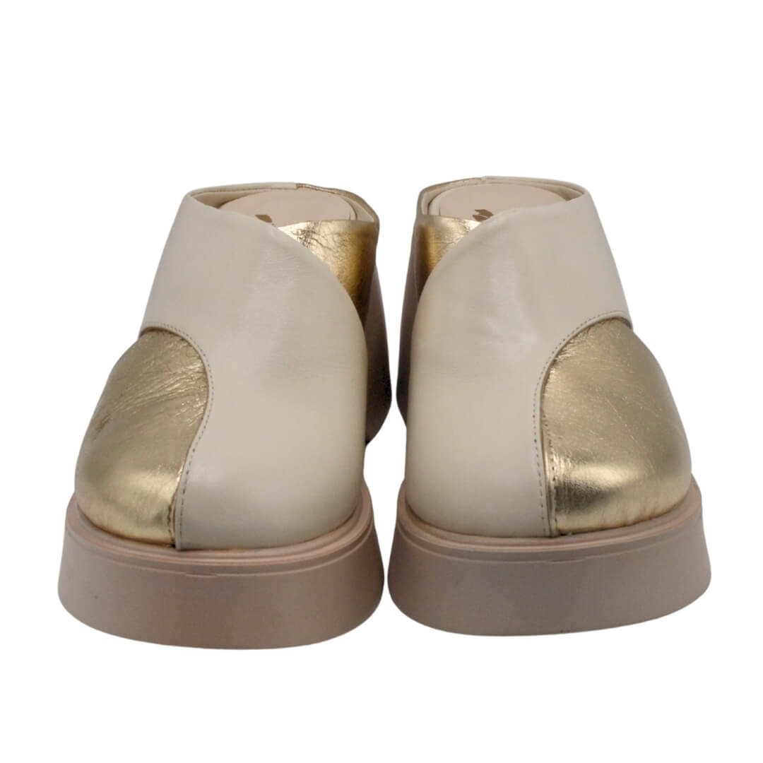 Venüs Deri Kadın Dolgu Topuklu Terlik Altın-Bej 2313116Y