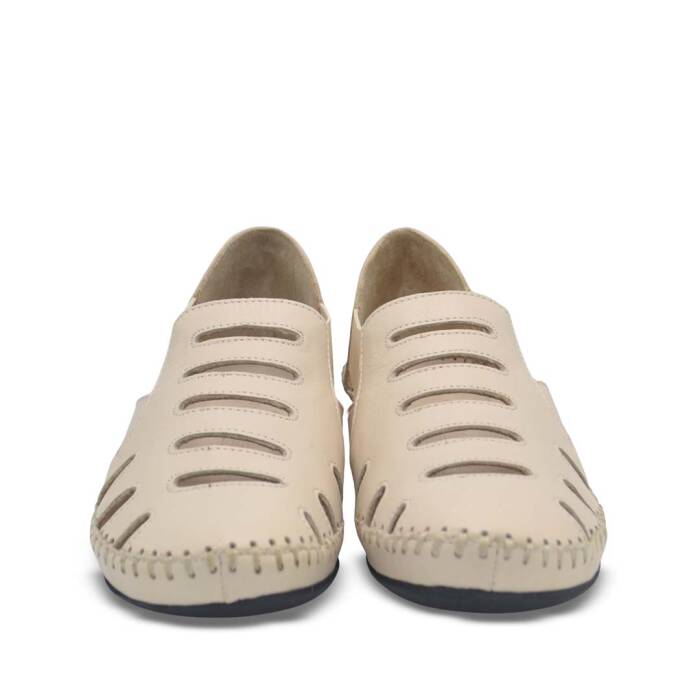 Venüs Deri Kadın Dolgu Topuklu Sandalet Bej 18791395Y - 6