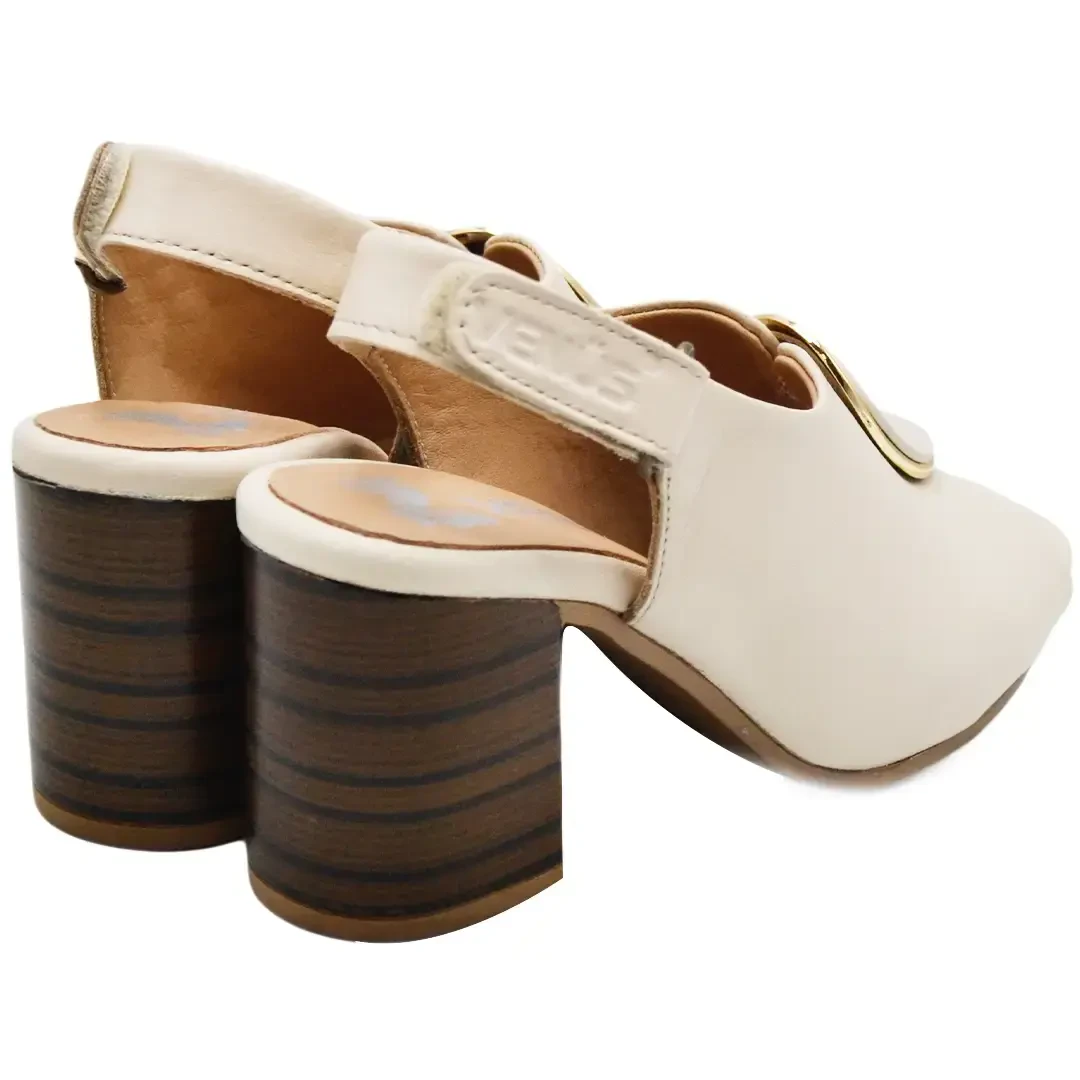 Venüs Deri Kadın Topuklu Sandalet Bej 2108518Y - Thumbnail