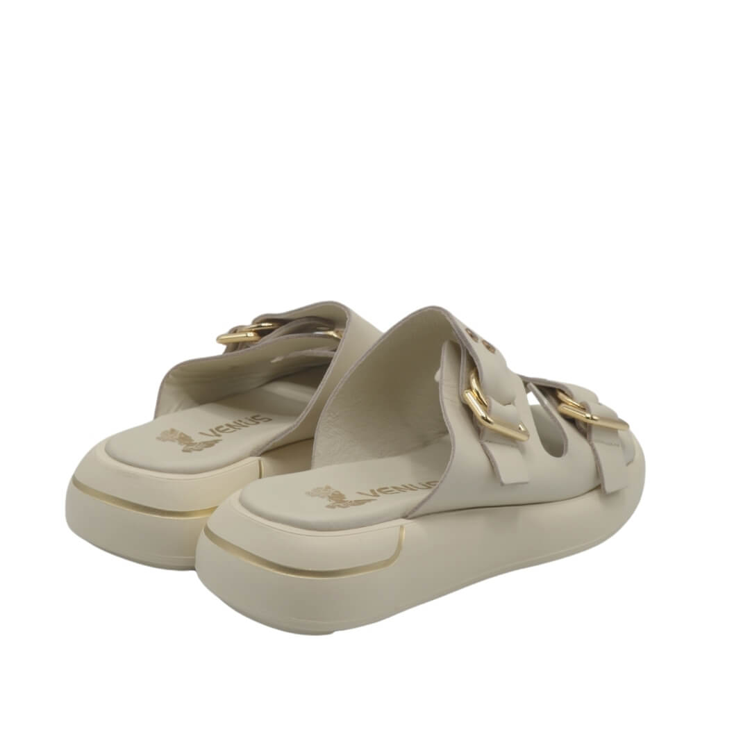 Venüs Deri Kaadın Terlik Bej 25440032Y - Thumbnail