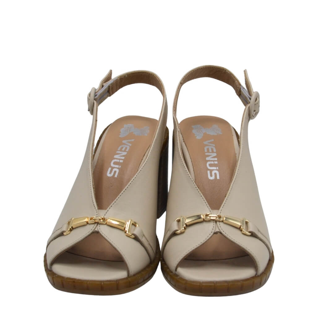 Venüs Deri Kadın Topuklu Sandalet Bej 2511902Y Venüs Deri Kadın Topuklu Sandalet Bej 2511902Y