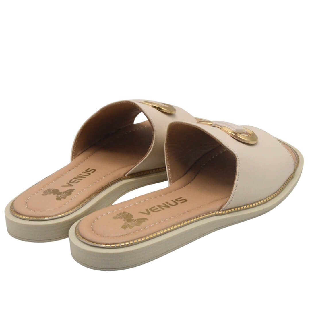 Venüs Deri Kadın Terlik Bej 2512205Y