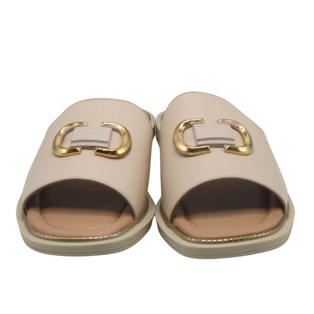 Venüs Deri Kadın Terlik Bej 2512205Y