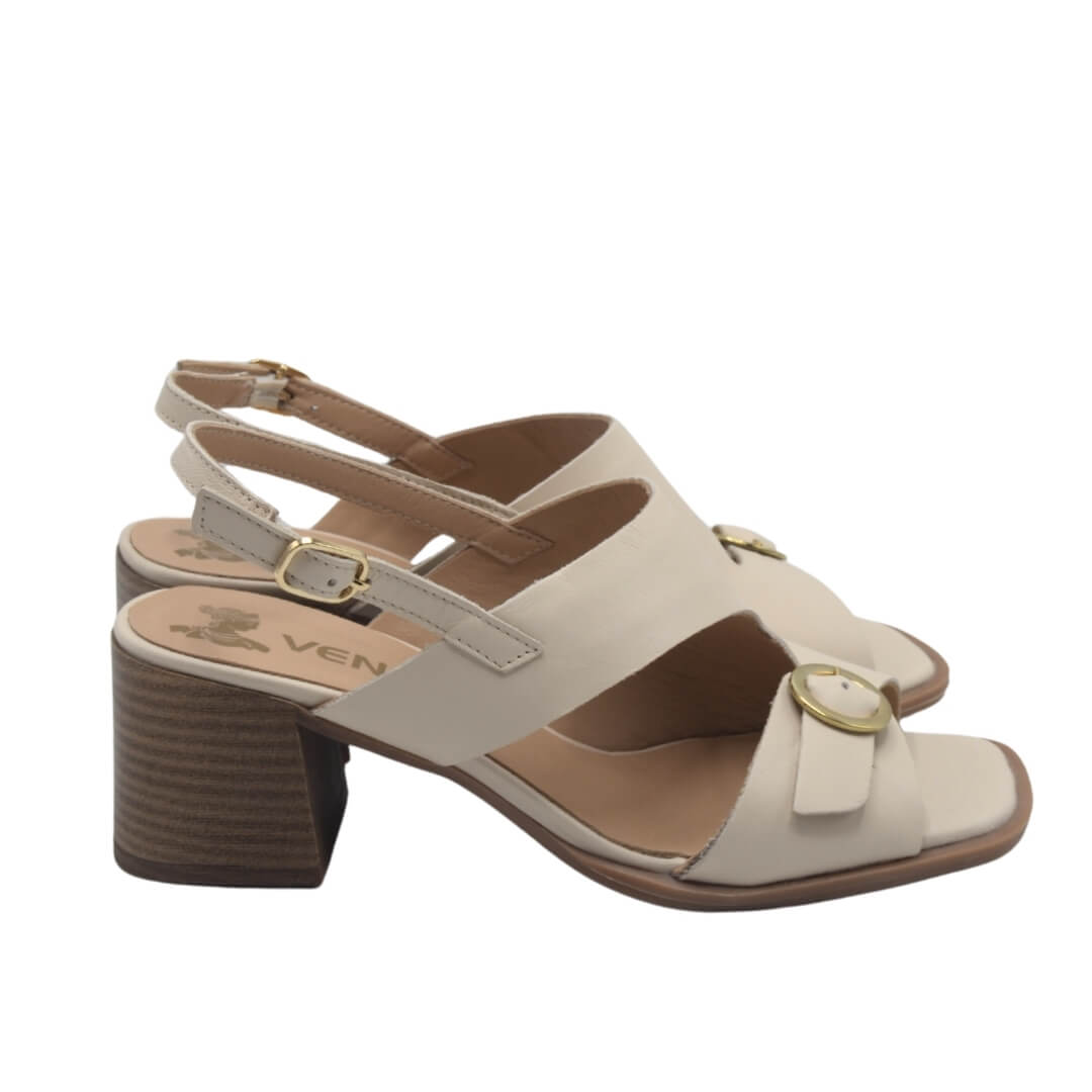 Venüs - Venüs Deri Kadın Topuklu Sandalet Bej 2510912Y Venüs - Venüs Deri Kadın Topuklu Sandalet Bej 2510912Y