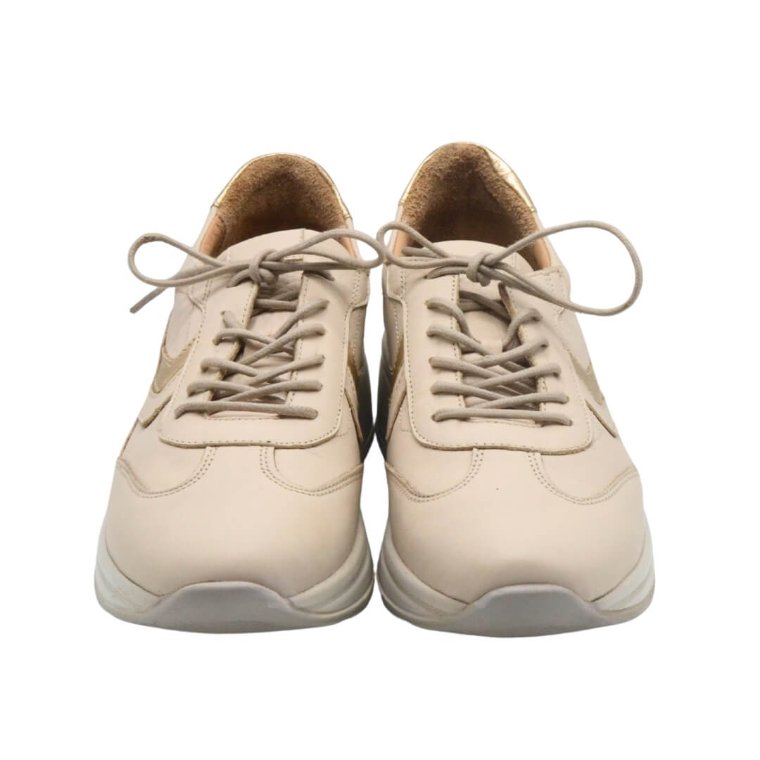 Venüs Deri Kadın Airflow Ayakkabı Bej-Altın 2216653Y - Thumbnail