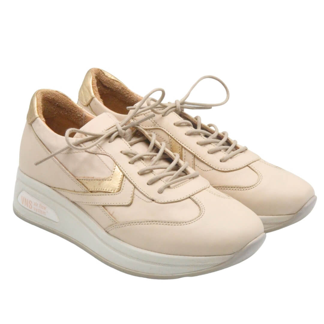 Venüs Deri Kadın Airflow Ayakkabı Bej-Altın 2216653Y