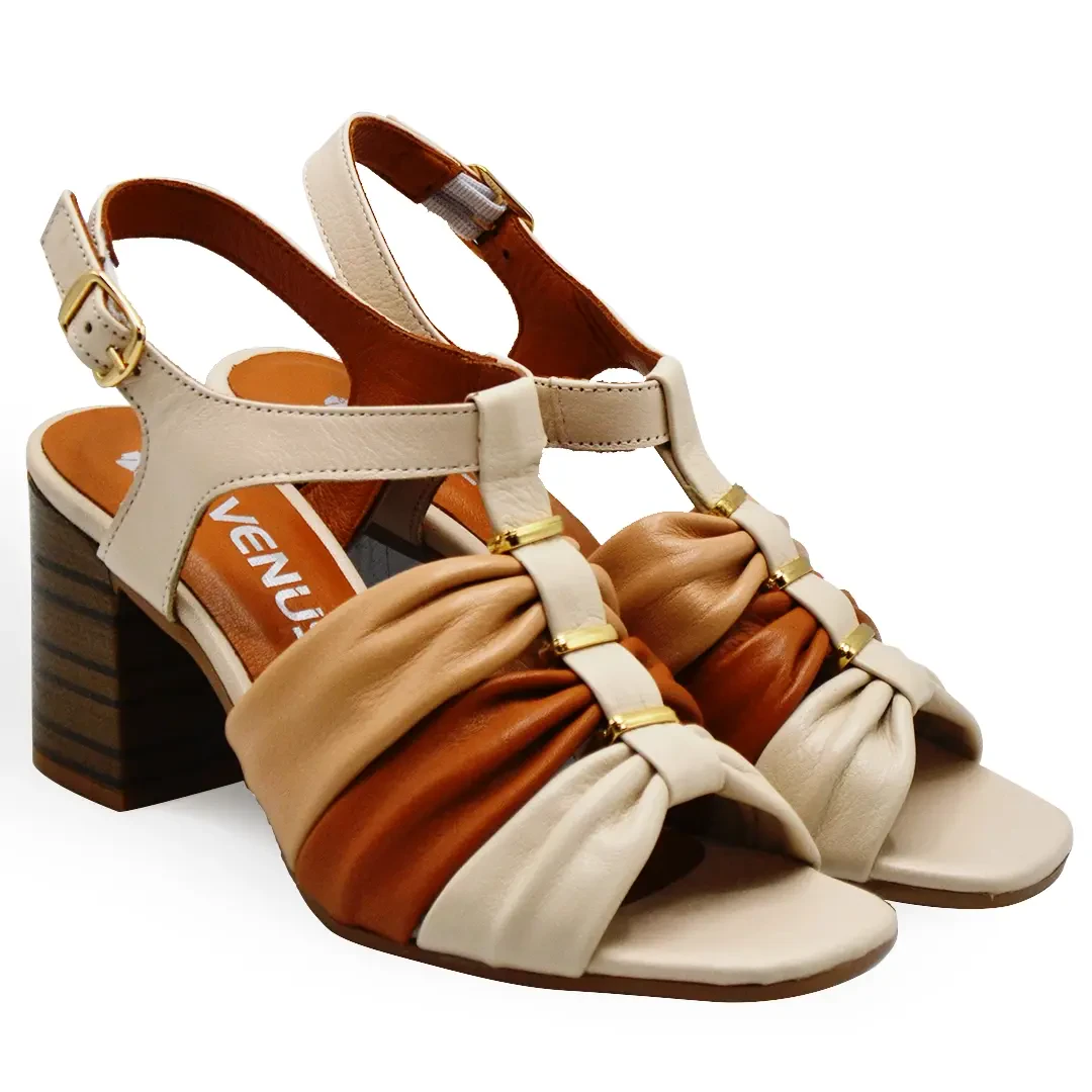 Venüs - Venüs Deri Kadın Topuklu Sandalet Bej 2108517Y Venüs - Venüs Deri Kadın Topuklu Sandalet Bej 2108517Y