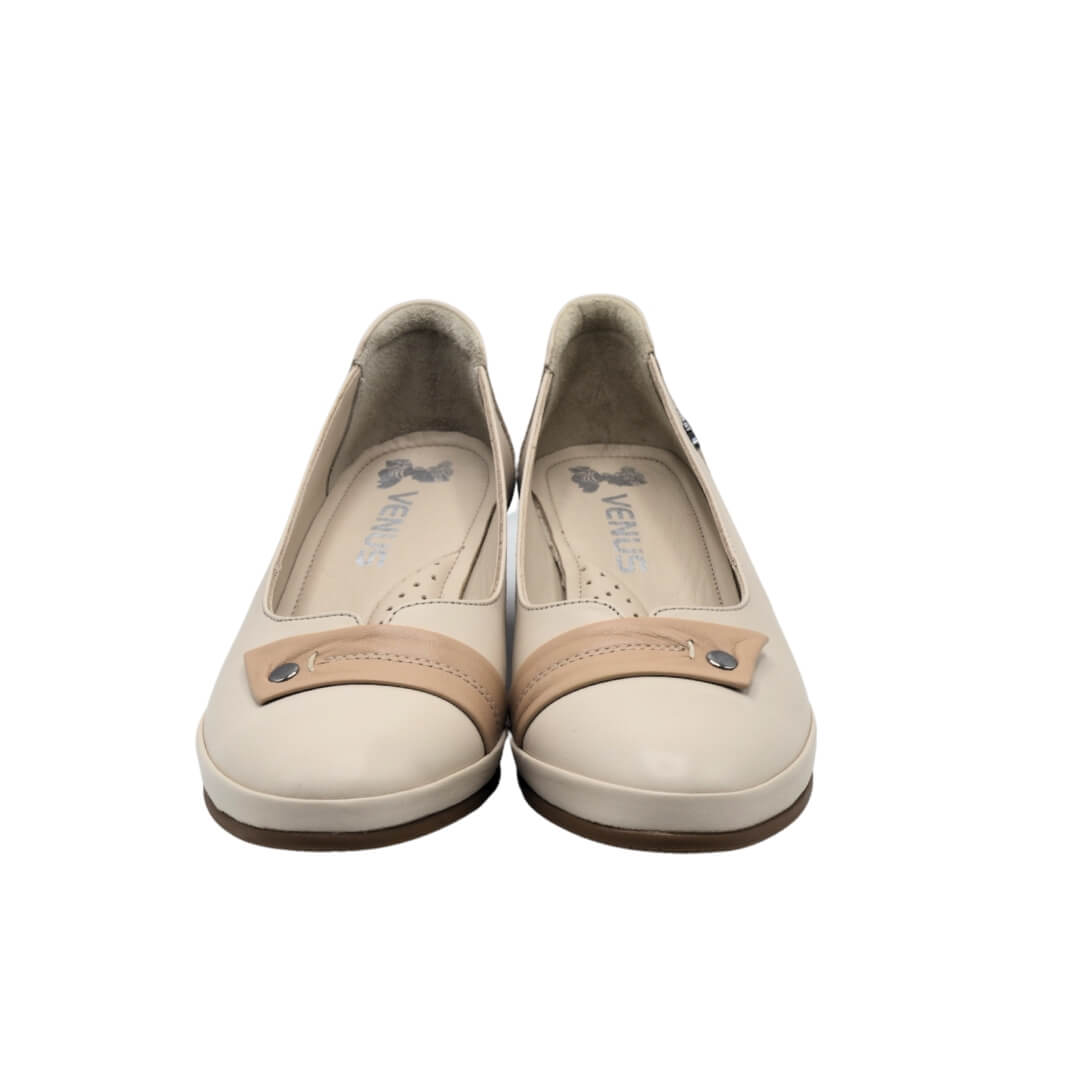 Venüs Deri Kadın Topuklu Ayakkabı Bej-Nude 2312531Y - Thumbnail