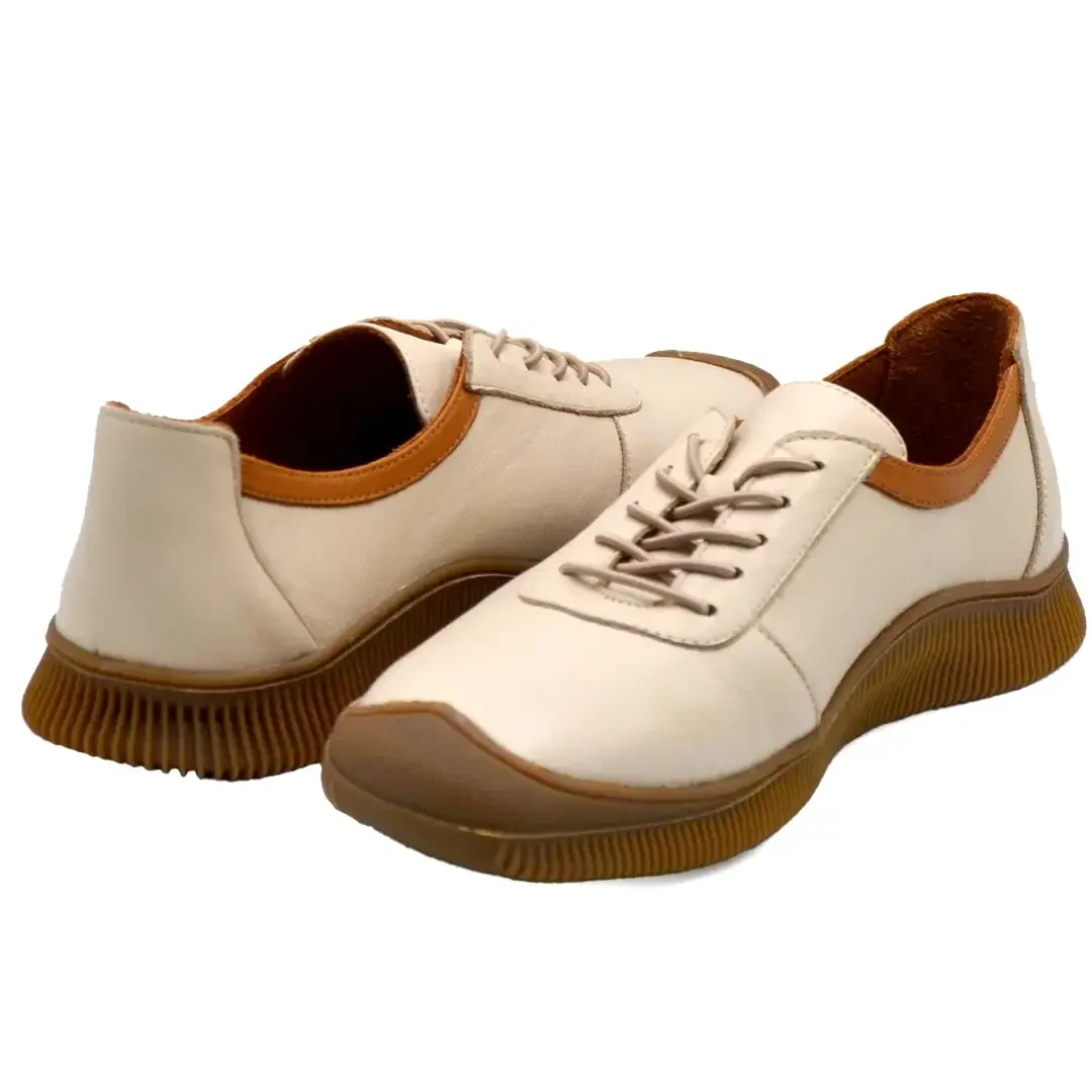 Venüs Deri Kadın Comfort Ayakkabı Bej-Taba 2413511Y