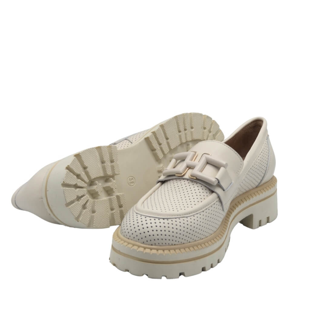 Venüs Deri Kadın Loafer Ayakkabı Bej 2411530Y - Thumbnail