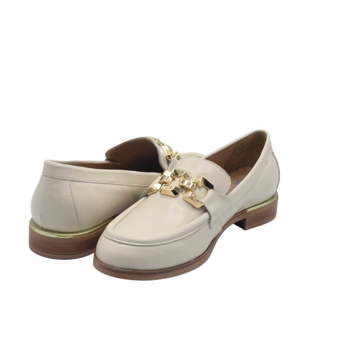 Venüs Deri Kadın Gold Detaylı Casual Ayakkabı Bej 2455212Y - Thumbnail