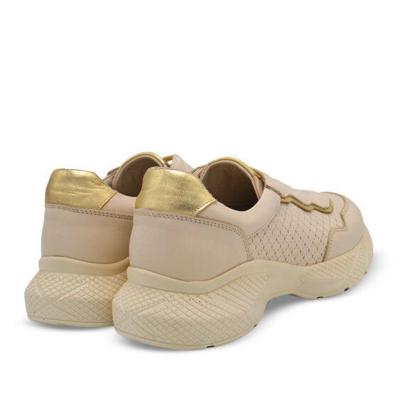 Venüs Deri Kadın Airflow Ayakkabı Bej-Altın 2216636Y - 3