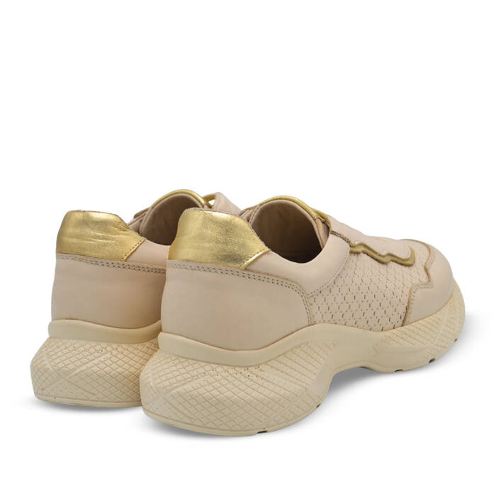 Venüs Deri Kadın Airflow Ayakkabı Bej-Altın 2216636Y - 3