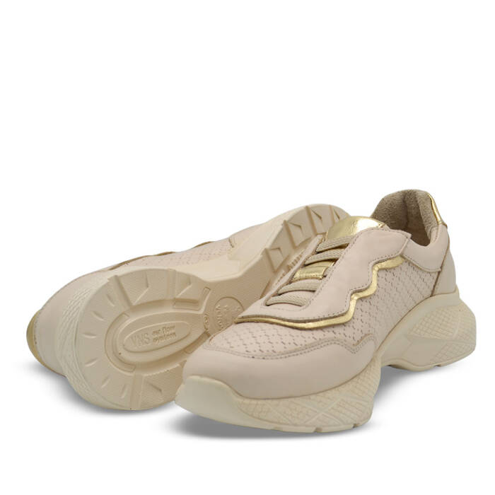 Venüs Deri Kadın Airflow Ayakkabı Bej-Altın 2216636Y - 5