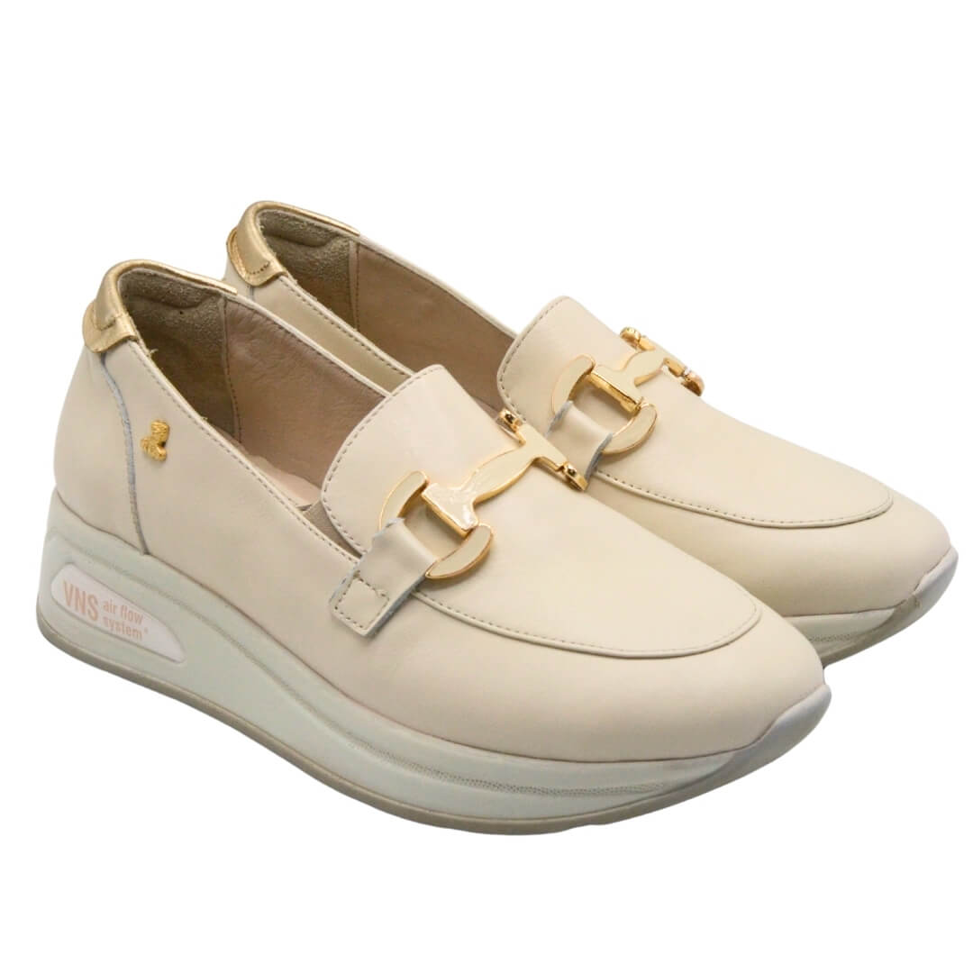 Venüs Deri Kadın Airflow Ayakkabı Bej-Altın 2216647Y