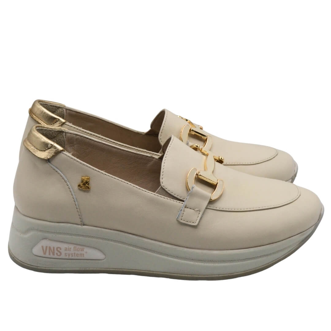 Venüs Deri Kadın Airflow Ayakkabı Bej-Altın 2216647Y