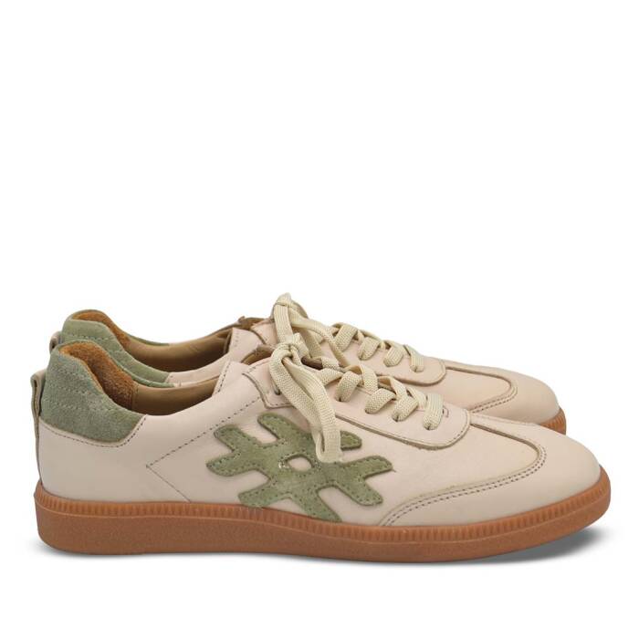  Venüs Deri Kadın Sneakers Ayakkabı Bej-Scarpion 2609901Y - 2