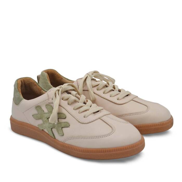  Venüs Deri Kadın Sneakers Ayakkabı Bej-Scarpion 2609901Y - 1