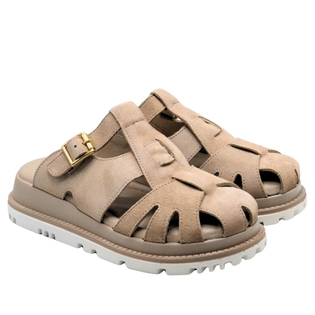 Venüs - Venüs Deri Kadın Süet Terlik Bej 25470013Y