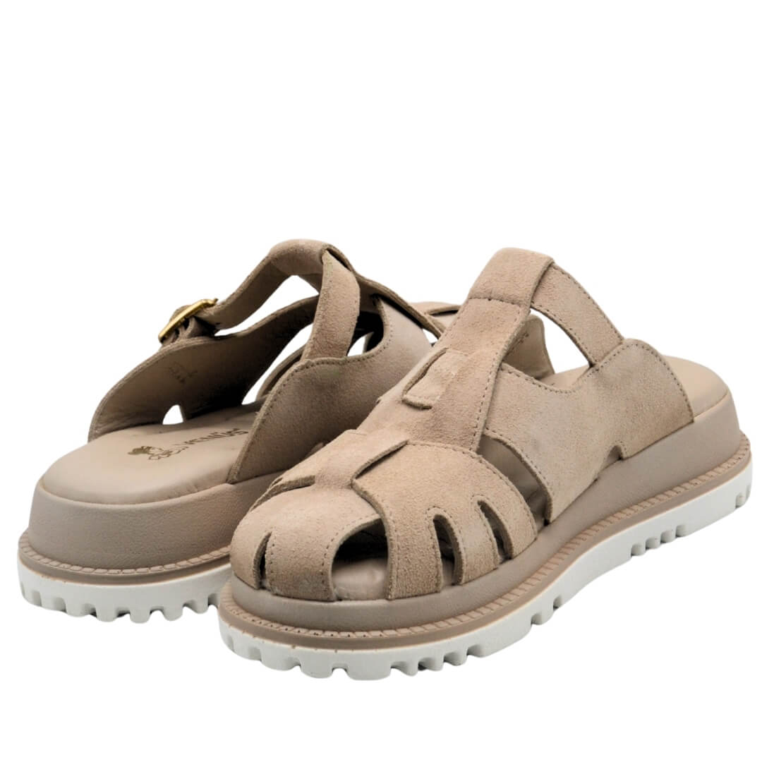 Venüs Deri Kadın Süet Terlik Bej 25470013Y