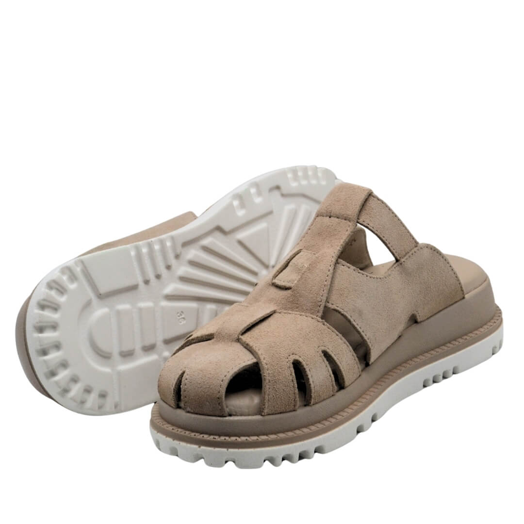 Venüs Deri Kadın Süet Terlik Bej 25470013Y