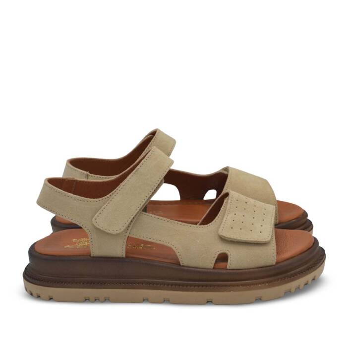 Venüs Deri Kadın Nubuk Sandalet Bej 26322740Y - 2