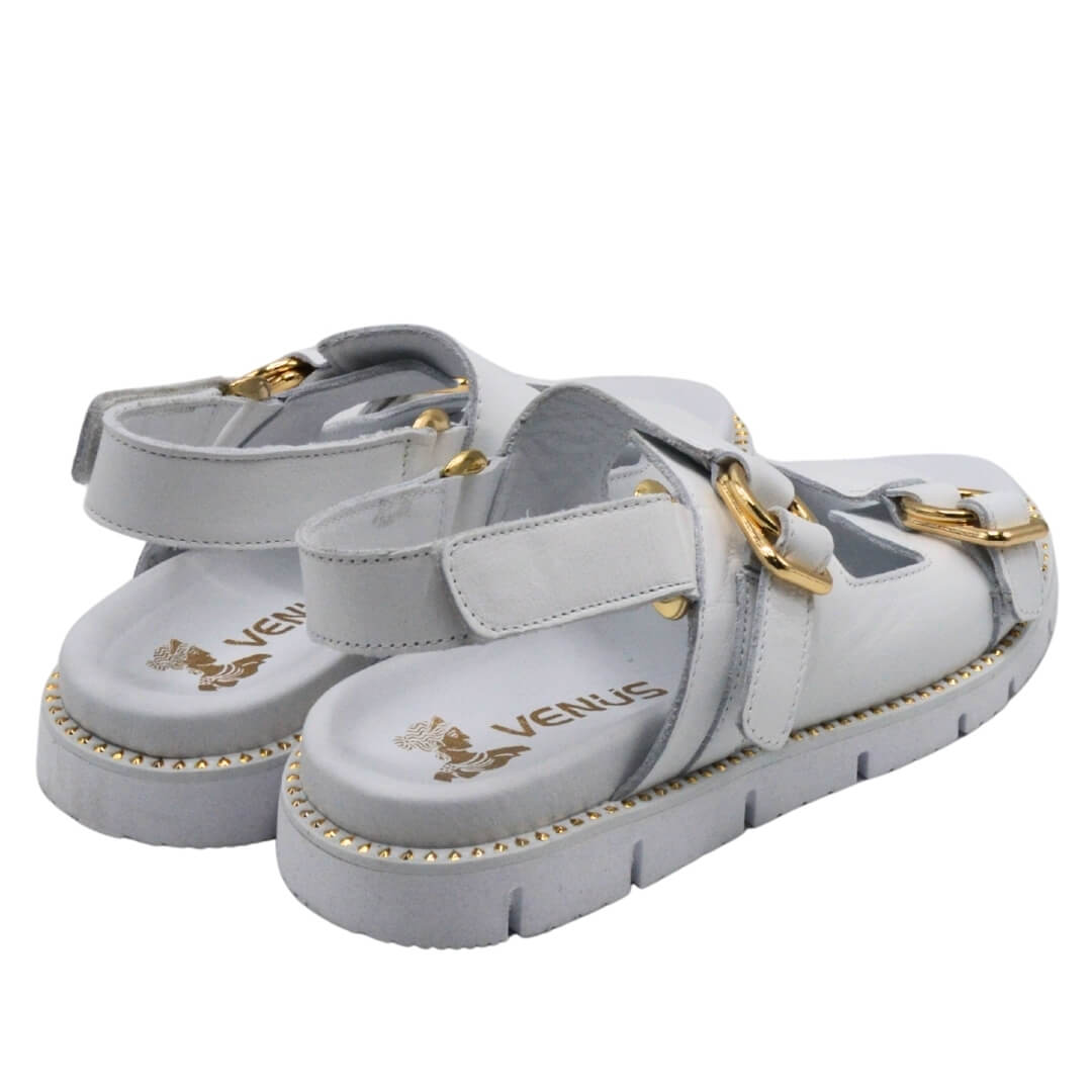 Venüs Deri Kadın Sandalet Beyaz 25440013Y - Thumbnail