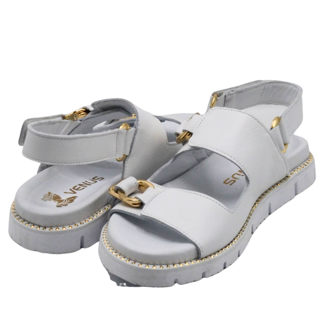 Venüs Deri Kadın Sandalet Beyaz 25440013Y - Thumbnail