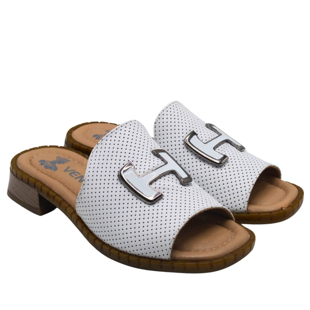 Venüs Deri Kadın Terlik Beyaz 2512001Y