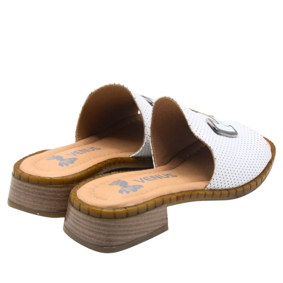 Venüs Deri Kadın Terlik Beyaz 2512001Y
