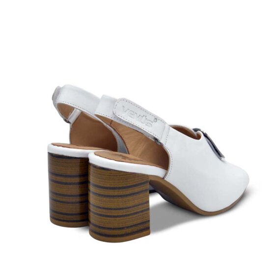 Venüs Deri Kadın Topuklu Sandalet Beyaz 2108518Y  - 3