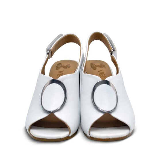 Venüs Deri Kadın Topuklu Sandalet Beyaz 2108518Y  - 6
