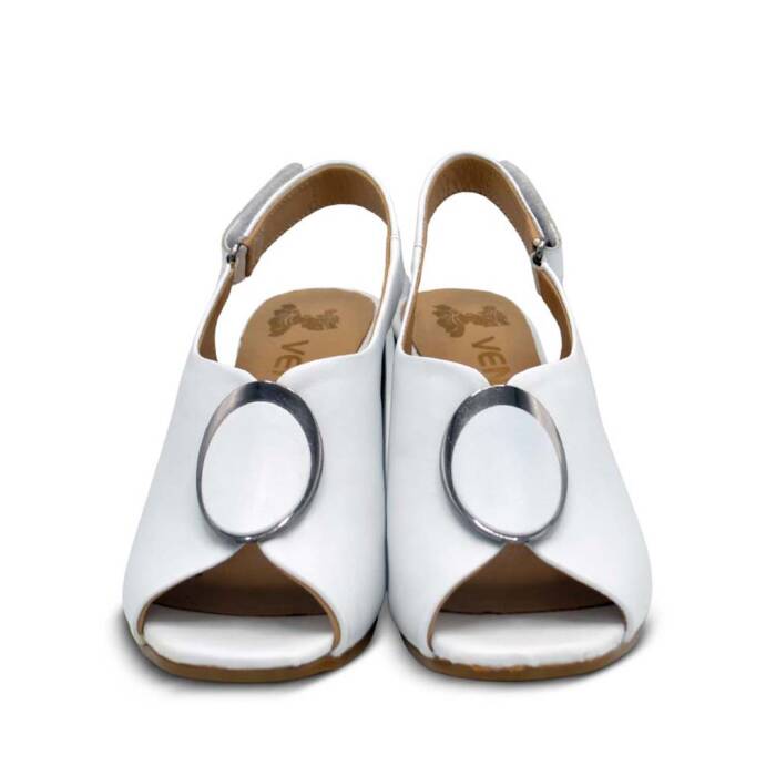 Venüs Deri Kadın Topuklu Sandalet Beyaz 2108518Y  - 6