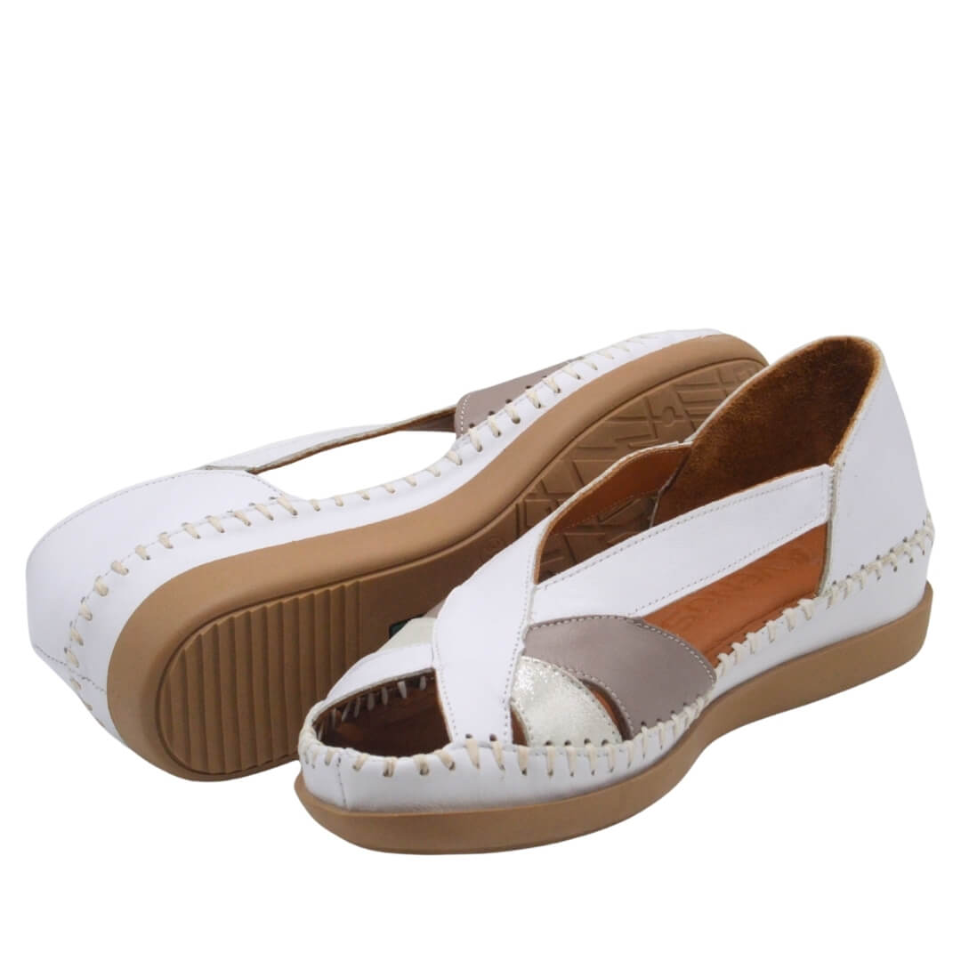 Venüs Deri Kadın Sandalet Beyaz 25033542Y - Thumbnail