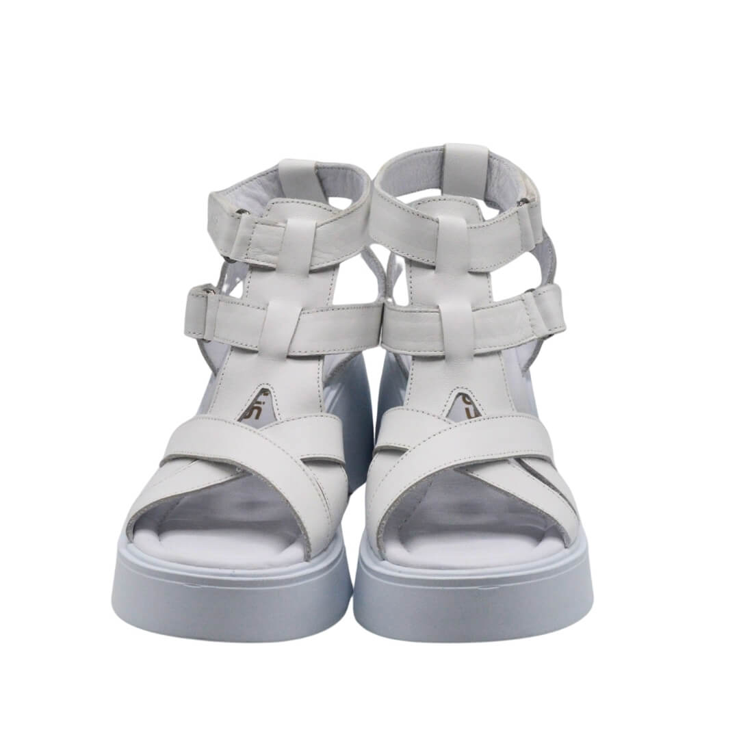 Venüs Deri Kadın Dolgu Topuklu Sandalet Beyaz 2313115Y