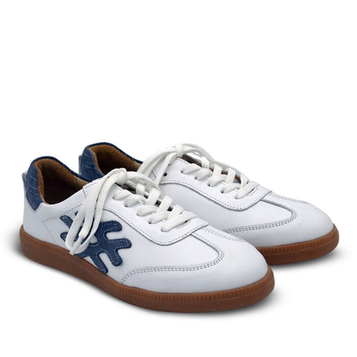 Venüs Deri Kadın Sneakers Ayakkabı Beyaz-Açık Mavi 2609901Y - 1