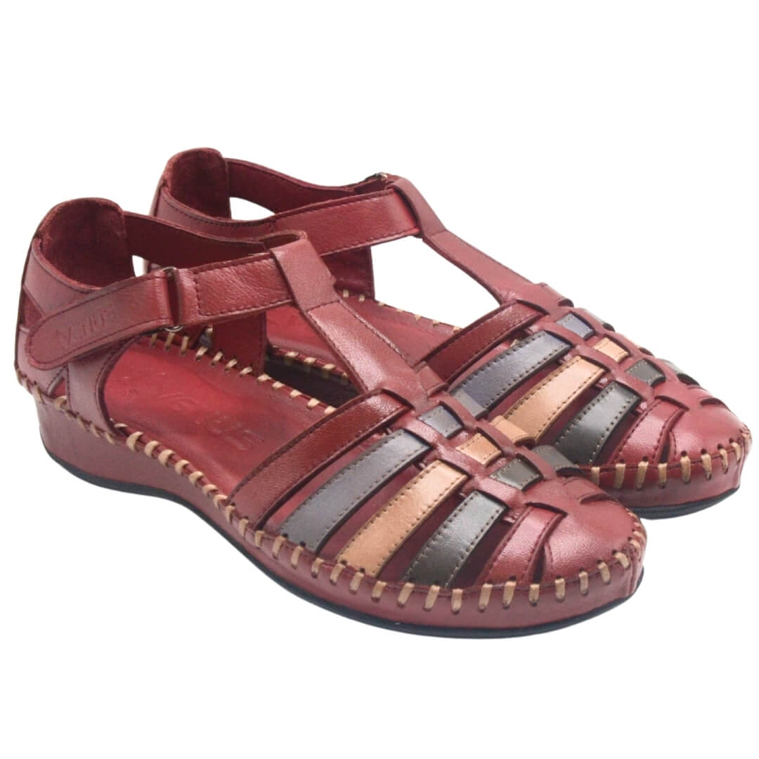 Venüs - Venüs Deri Kadın Sandalet Bordo-Yeşil 23033319Y Venüs - Venüs Deri Kadın Sandalet Bordo-Yeşil 23033319Y