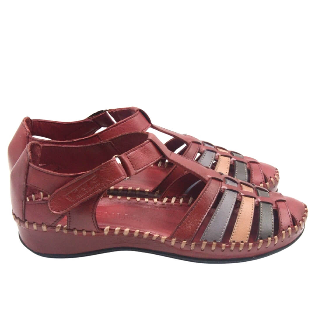 Venüs - Venüs Deri Kadın Sandalet Bordo-Yeşil 23033319Y Venüs - Venüs Deri Kadın Sandalet Bordo-Yeşil 23033319Y