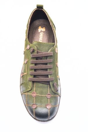 Venüs Deri Kadın Süet Casual Ayakkabı Haki 2152806K - Thumbnail