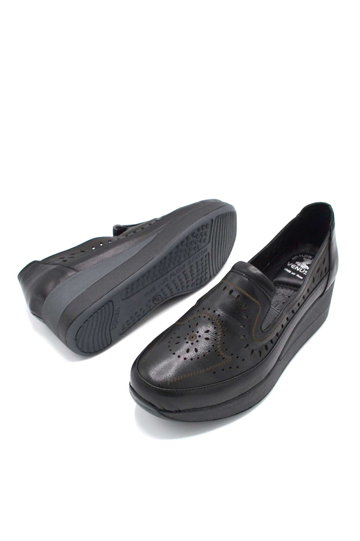 Kadın Airflow Deri Ayakkabı Siyah 2211701Y - Thumbnail