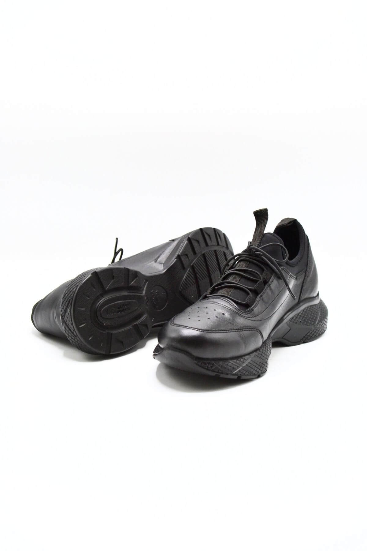 Kadın Airflow Deri Sneakers Siyah 2216603Y - Thumbnail