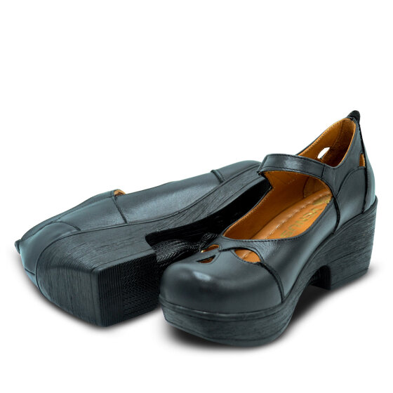 Venüs Deri Kadın Apatman Topuk Ayakkabı Ayakkabı Siyah 1912501Y - 5