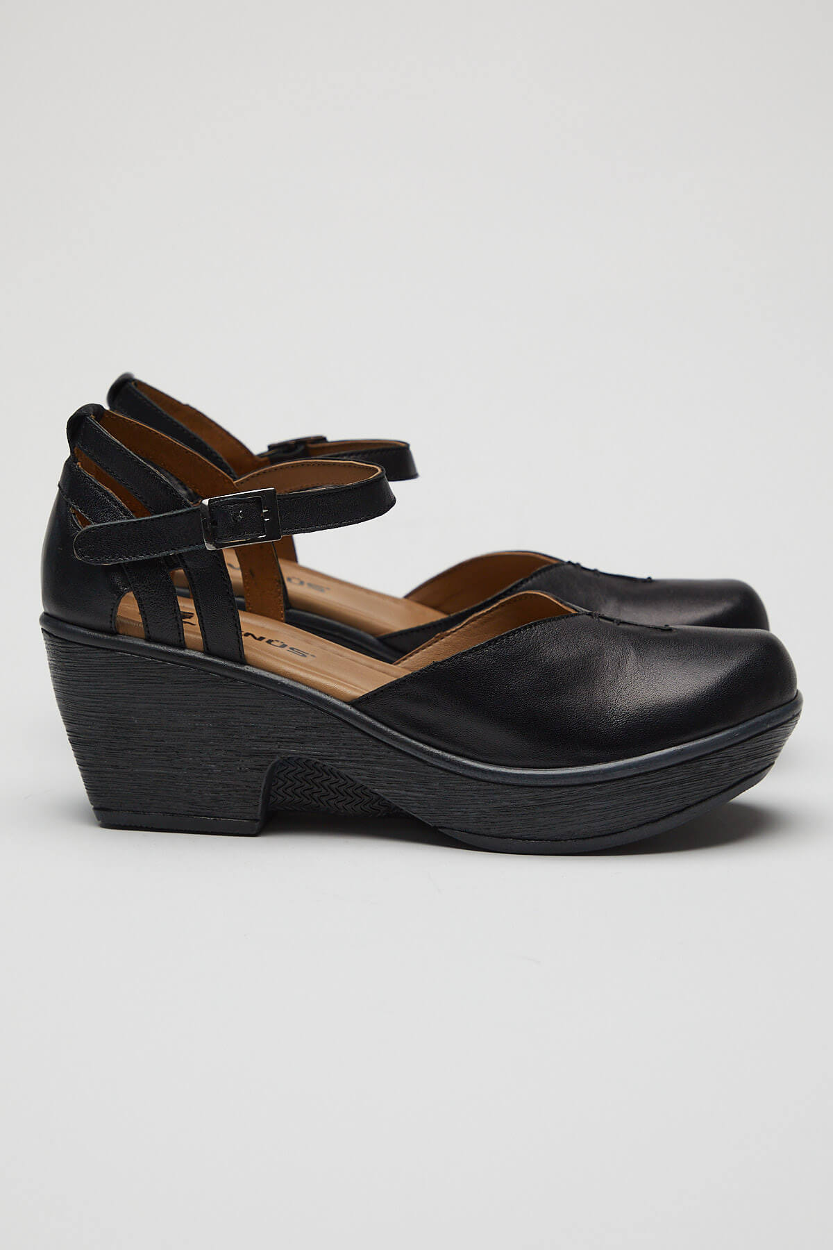 Kadın Apartman Topuk Deri Ayakkabı Siyah 1912502
