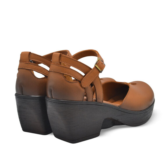 Venüs Deri Kadın Apartman Topuk Ayakkabı Taba 1912502Y - 3