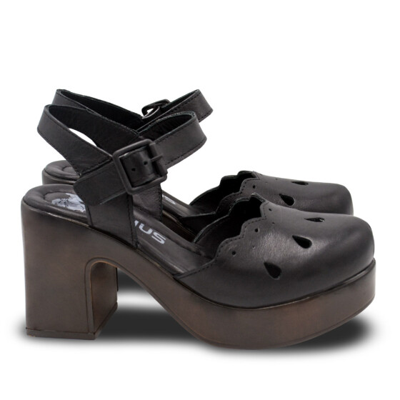 Venüs Deri Kadın Topuklu Sandalet Siyah 2217001Y (1)