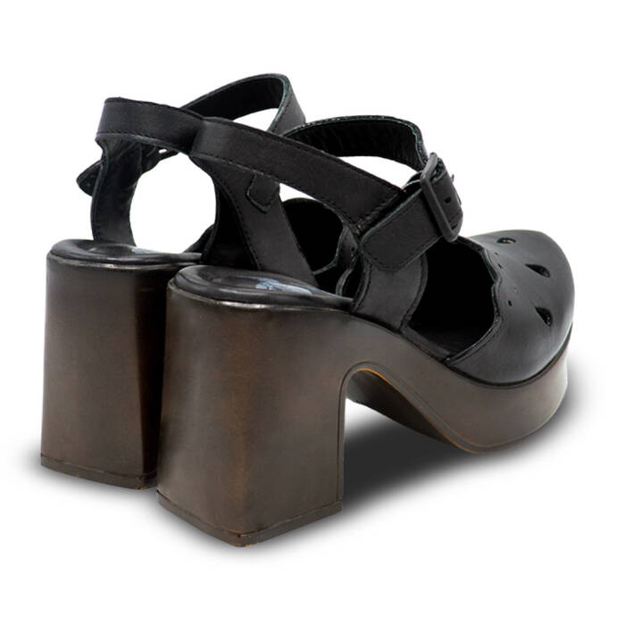 Venüs Deri Kadın Topuklu Sandalet Siyah 2217001Y - 3