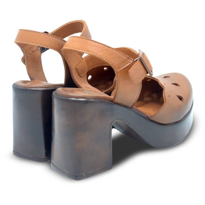 Venüs Deri Kadın Topuklu Sandalet Taba 2217001Y - 3