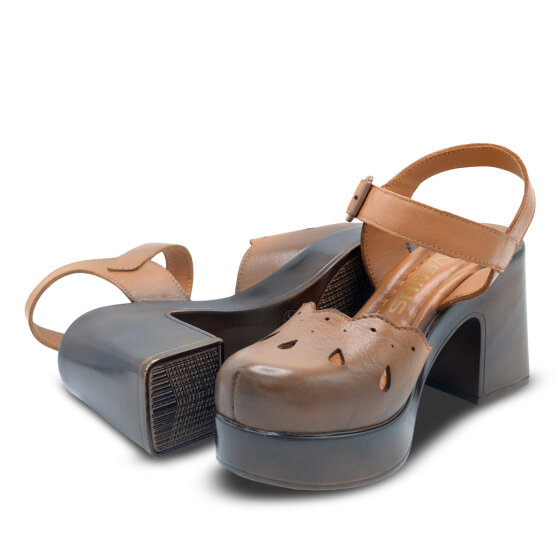 Venüs Deri Kadın Topuklu Sandalet Taba 2217001Y - 5