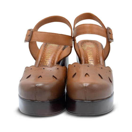 Venüs Deri Kadın Topuklu Sandalet Taba 2217001Y - 6