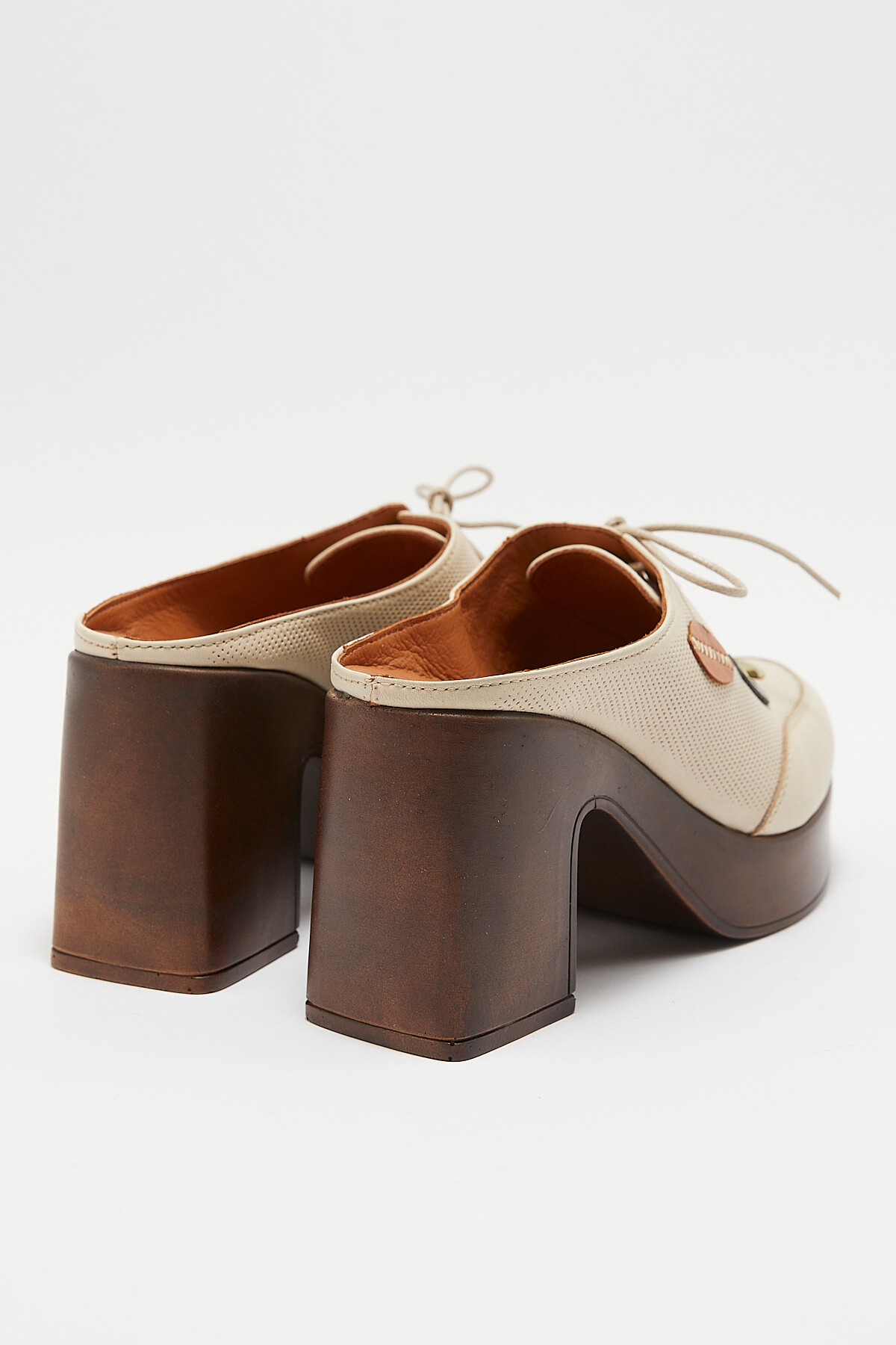 Venüs Deri Kadın Topuklu Terlik Bej-S.Yeşil 2217003Y - Thumbnail